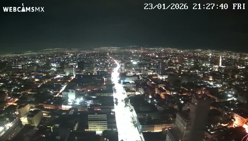 South View of Mexico City from Torre Latino Americana Tower PTZ  Live Cam - Cuauhtemoc, Ciudad de Mexico, Mexico