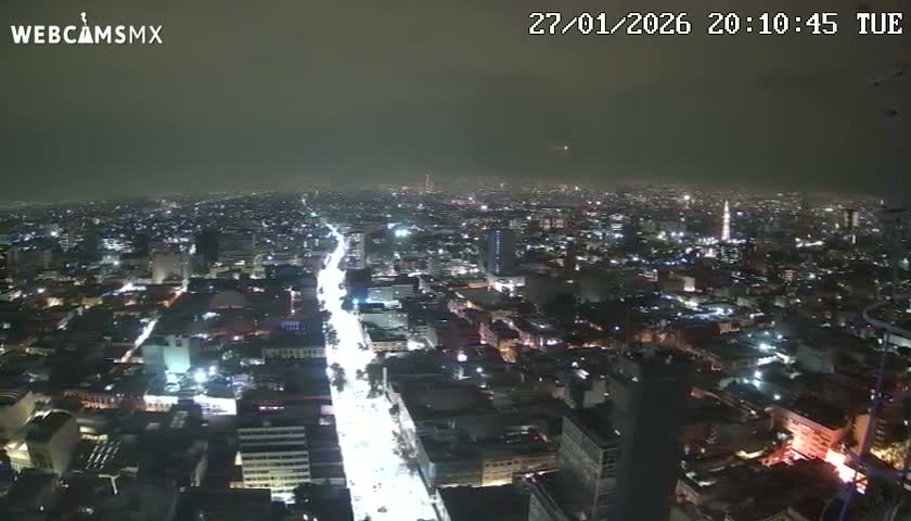 South View of Mexico City from Torre Latino Americana Tower PTZ  Live Cam - Cuauhtemoc, Ciudad de Mexico, Mexico