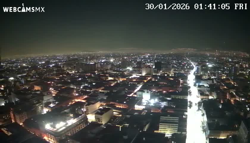 South View of Mexico City from Torre Latino Americana Tower PTZ  Live Cam - Cuauhtemoc, Ciudad de Mexico, Mexico