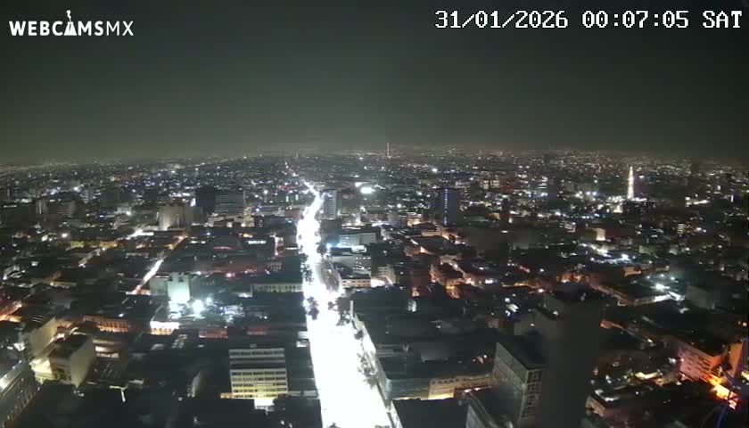 South View of Mexico City from Torre Latino Americana Tower PTZ  Live Cam - Cuauhtemoc, Ciudad de Mexico, Mexico