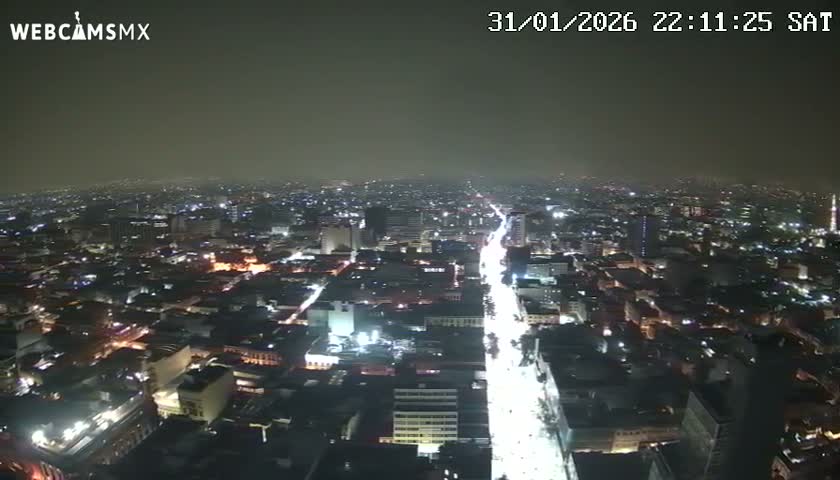 South View of Mexico City from Torre Latino Americana Tower PTZ  Live Cam - Cuauhtemoc, Ciudad de Mexico, Mexico