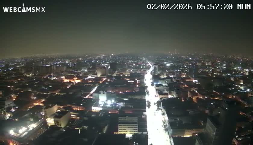 South View of Mexico City from Torre Latino Americana Tower PTZ  Live Cam - Cuauhtemoc, Ciudad de Mexico, Mexico