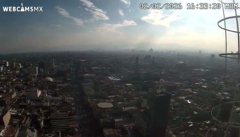 South View of Mexico City from Torre Latino Americana Tower PTZ  Live Cam - Cuauhtemoc, Ciudad de Mexico, Mexico