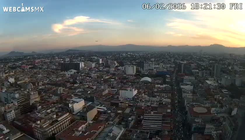South View of Mexico City from Torre Latino Americana Tower PTZ  Live Cam - Cuauhtemoc, Ciudad de Mexico, Mexico