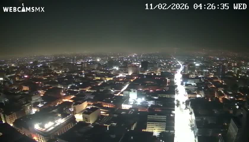 South View of Mexico City from Torre Latino Americana Tower PTZ  Live Cam - Cuauhtemoc, Ciudad de Mexico, Mexico