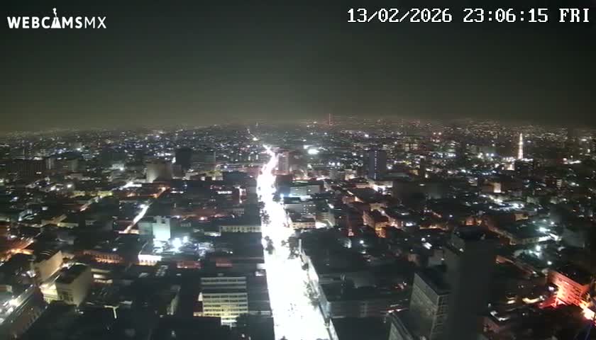 South View of Mexico City from Torre Latino Americana Tower PTZ  Live Cam - Cuauhtemoc, Ciudad de Mexico, Mexico