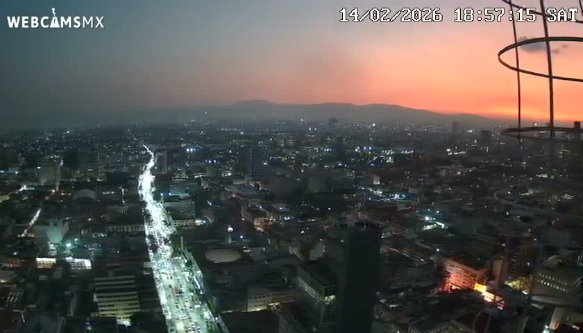 South View of Mexico City from Torre Latino Americana Tower PTZ  Live Cam - Cuauhtemoc, Ciudad de Mexico, Mexico