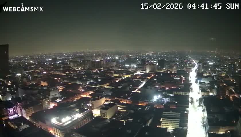 South View of Mexico City from Torre Latino Americana Tower PTZ  Live Cam - Cuauhtemoc, Ciudad de Mexico, Mexico