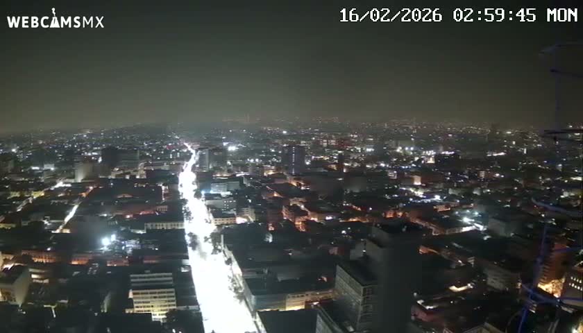 South View of Mexico City from Torre Latino Americana Tower PTZ  Live Cam - Cuauhtemoc, Ciudad de Mexico, Mexico