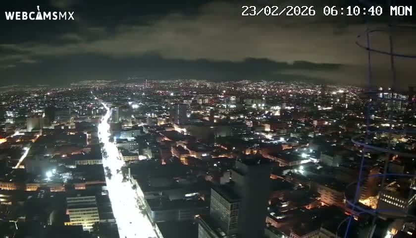 South View of Mexico City from Torre Latino Americana Tower PTZ  Live Cam - Cuauhtemoc, Ciudad de Mexico, Mexico