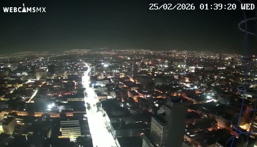 South View of Mexico City from Torre Latino Americana Tower PTZ  Live Cam - Cuauhtemoc, Ciudad de Mexico, Mexico
