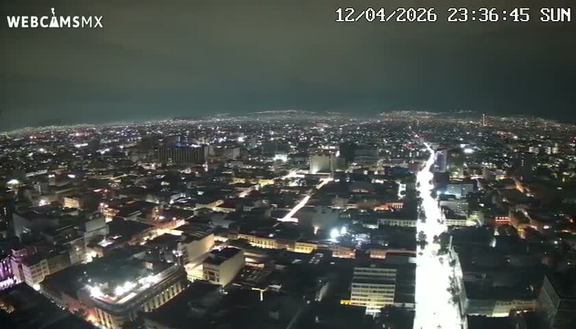 South View of Mexico City from Torre Latino Americana Tower PTZ  Live Cam - Cuauhtemoc, Ciudad de Mexico, Mexico
