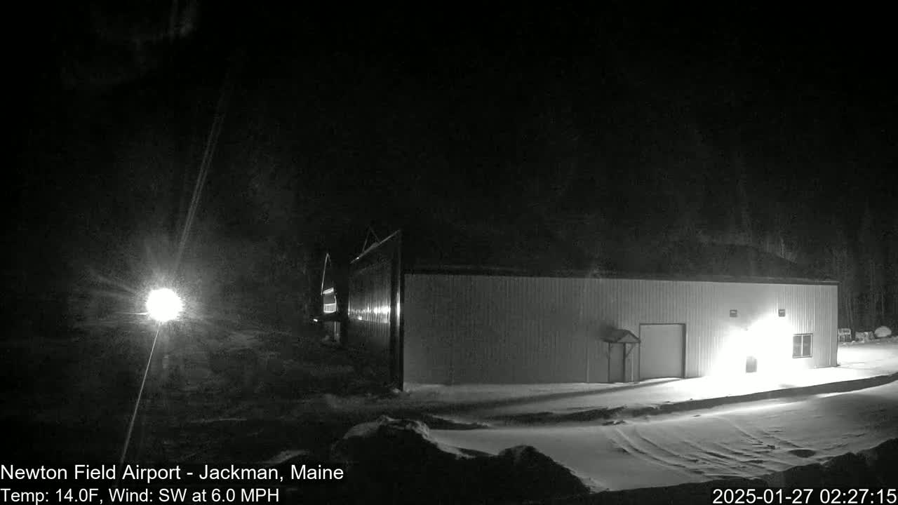 Newton Field - Jackman Airport Live Cam - Maine, USA