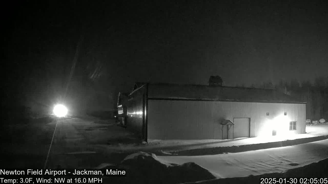 Newton Field - Jackman Airport Live Cam - Maine, USA