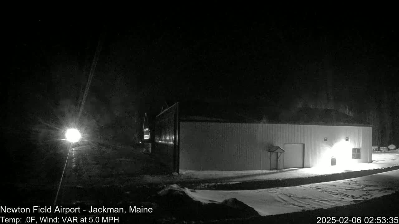 Newton Field - Jackman Airport Live Cam - Maine, USA