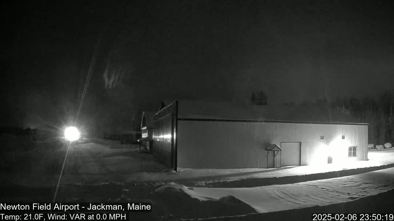 Newton Field - Jackman Airport Live Cam - Maine, USA