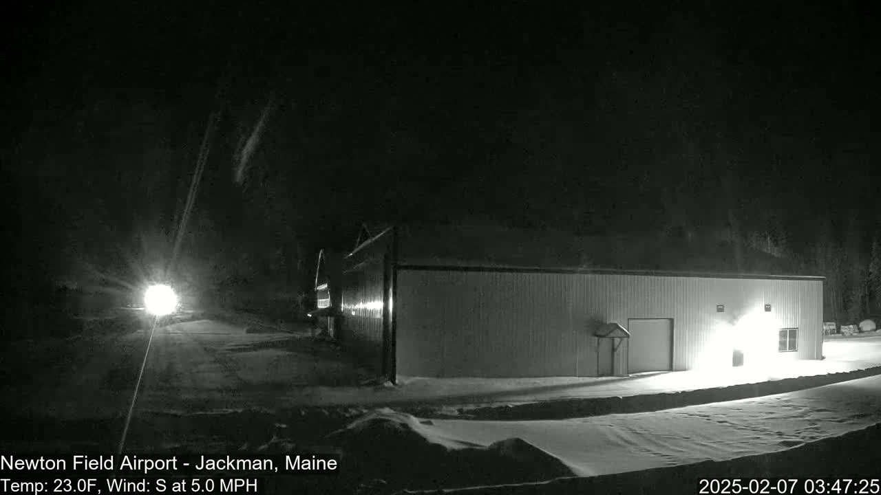 Newton Field - Jackman Airport Live Cam - Maine, USA
