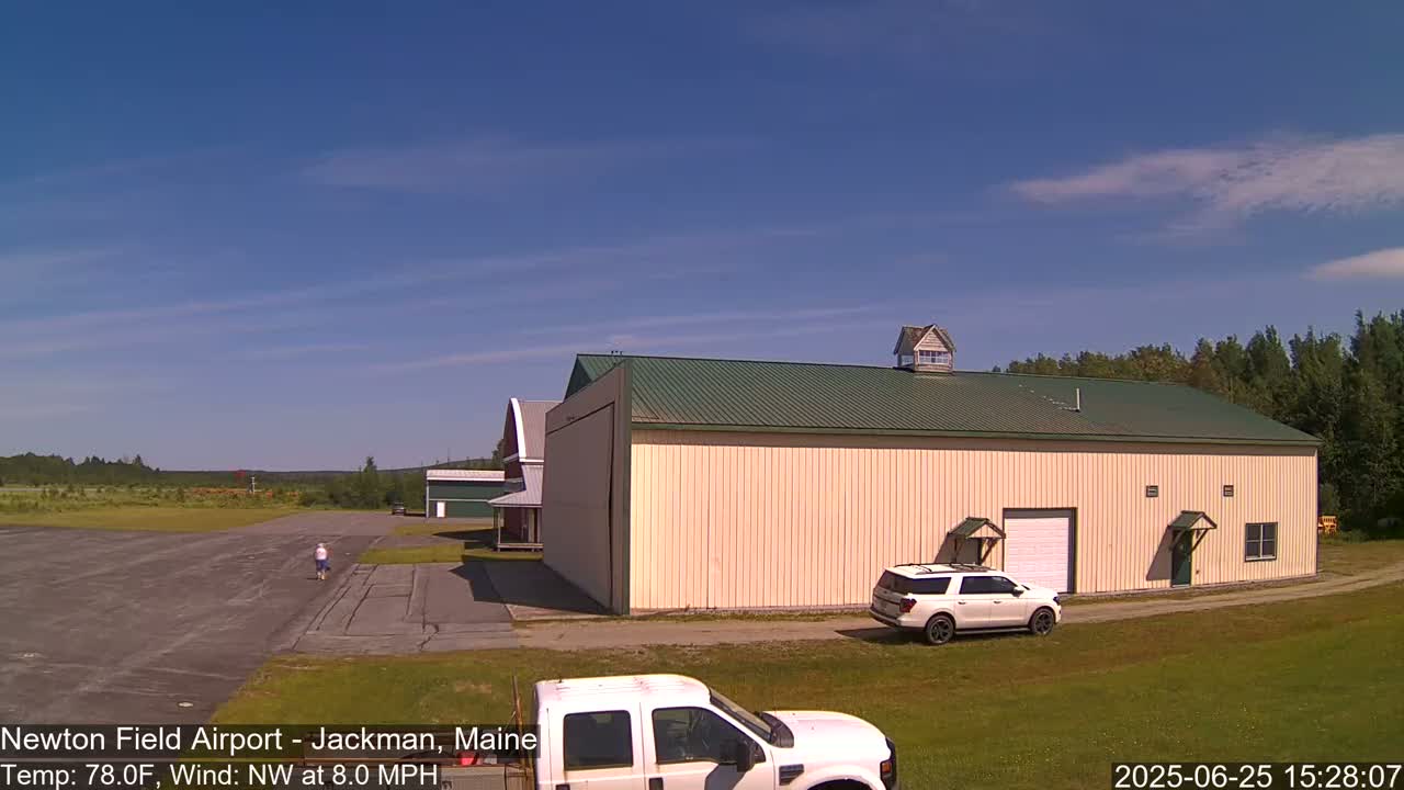 Newton Field - Jackman Airport Live Cam - Maine, USA