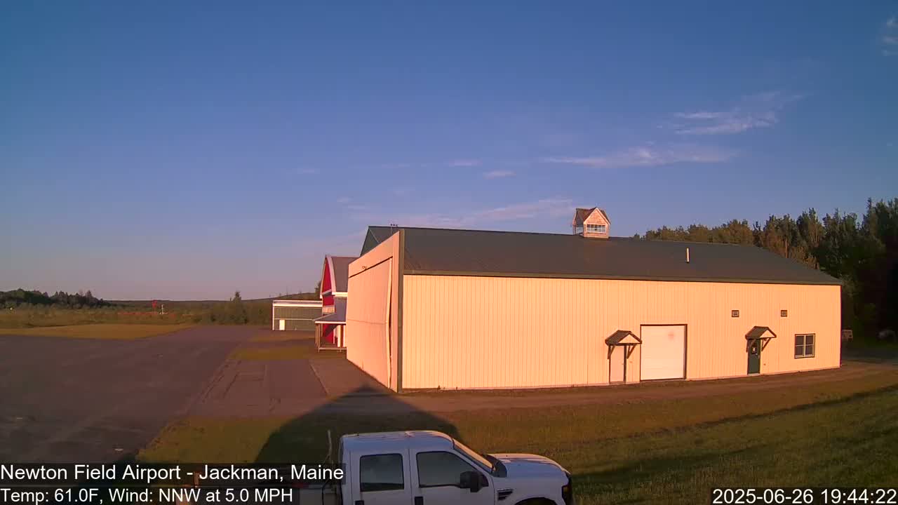 Newton Field - Jackman Airport Live Cam - Maine, USA