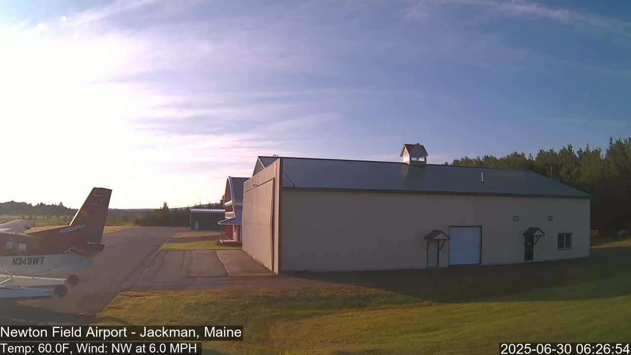 Newton Field - Jackman Airport Live Cam - Maine, USA