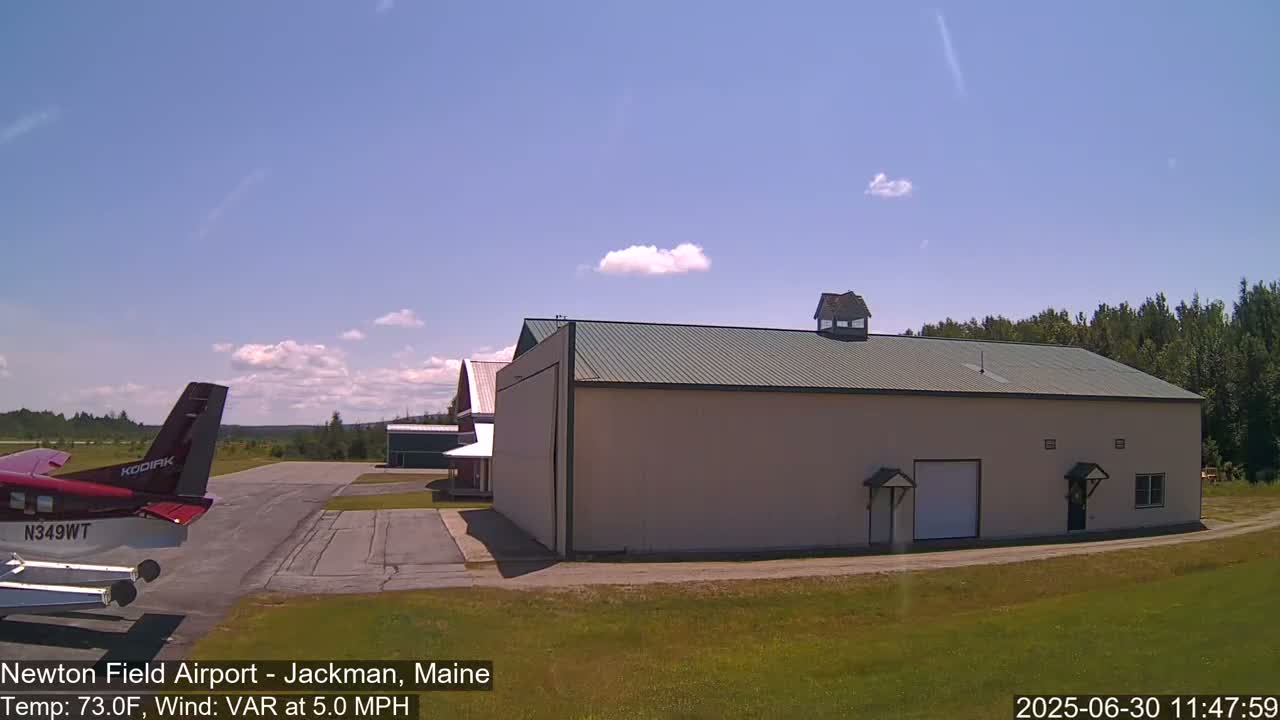 Newton Field - Jackman Airport Live Cam - Maine, USA