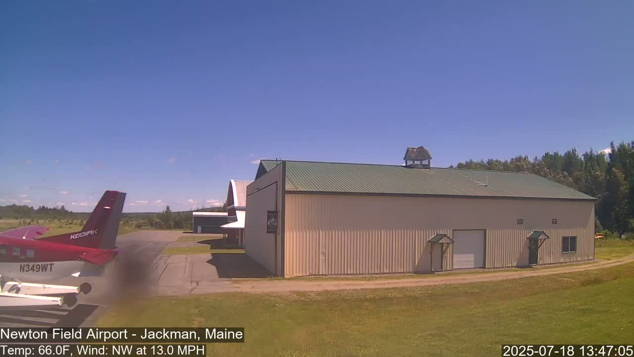 Newton Field - Jackman Airport Live Cam - Maine, USA