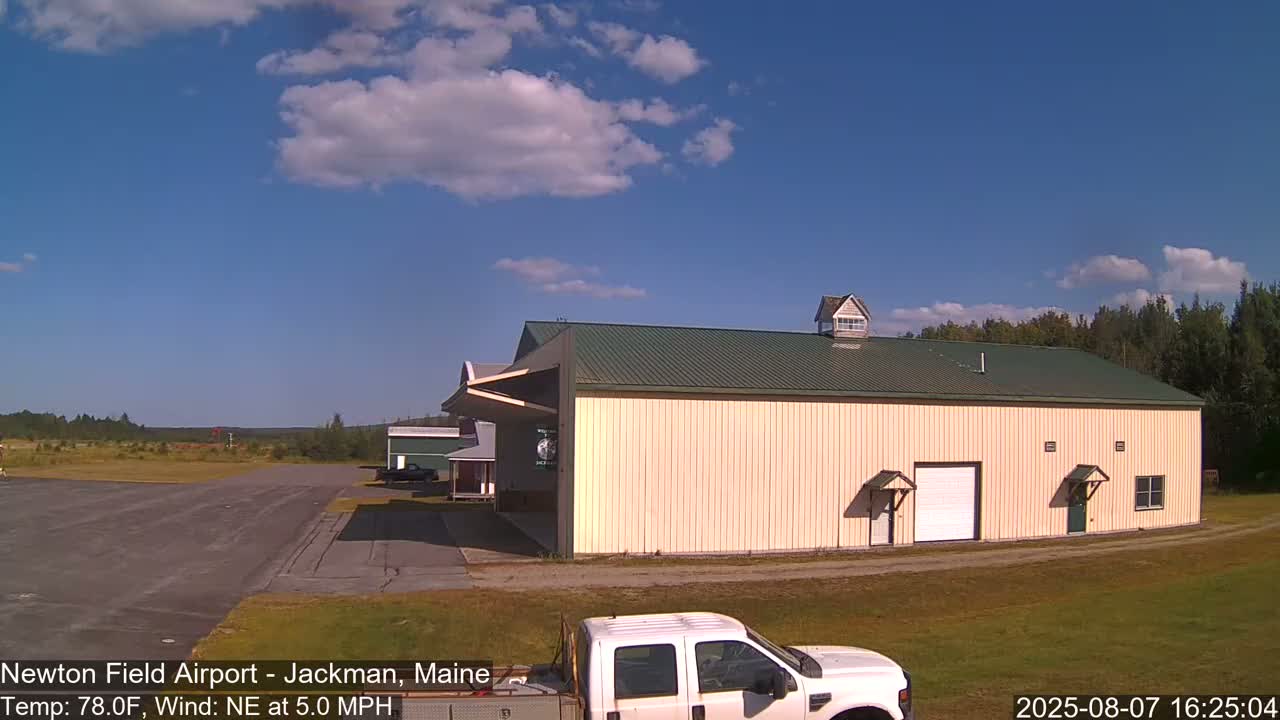 Newton Field - Jackman Airport Live Cam - Maine, USA