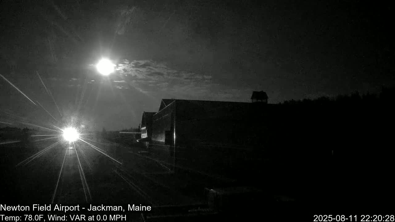 Newton Field - Jackman Airport Live Cam - Maine, USA
