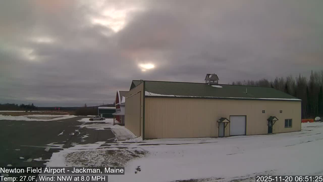 Jackman, Newton Field Airport towards East Live Cam 59B - Jackman, Somerset, Maine, USA