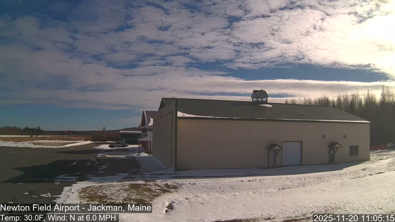 Jackman, Newton Field Airport towards East Live Cam 59B - Jackman, Somerset, Maine, USA