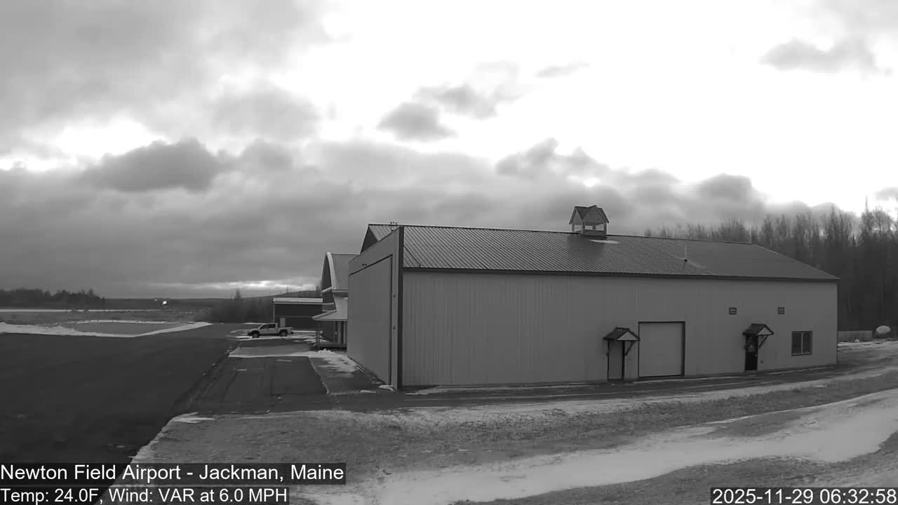 Jackman, Newton Field Airport towards East Live Cam 59B - Jackman, Somerset, Maine, USA