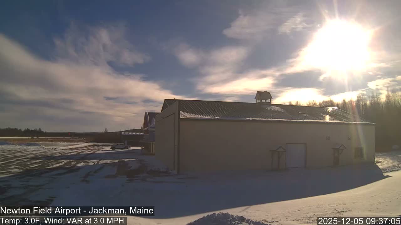 Jackman, Newton Field Airport towards East Live Cam 59B - Jackman, Somerset, Maine, USA
