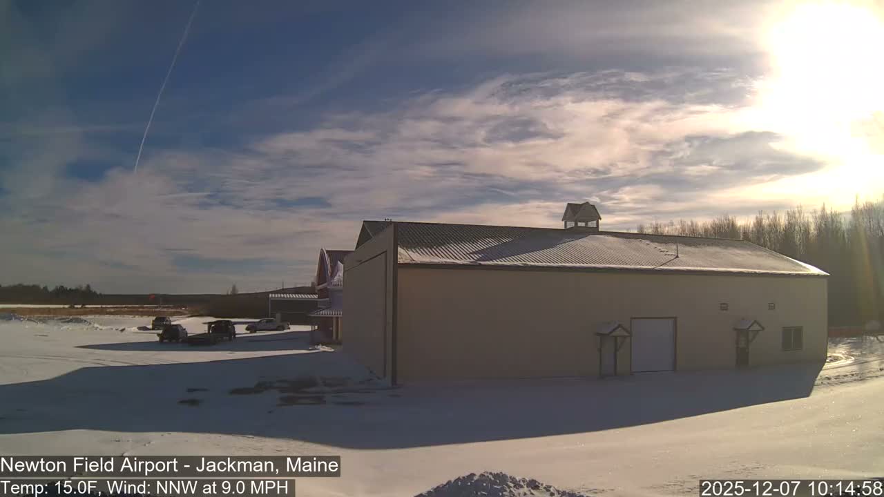 Jackman, Newton Field Airport towards East Live Cam 59B - Jackman, Somerset, Maine, USA