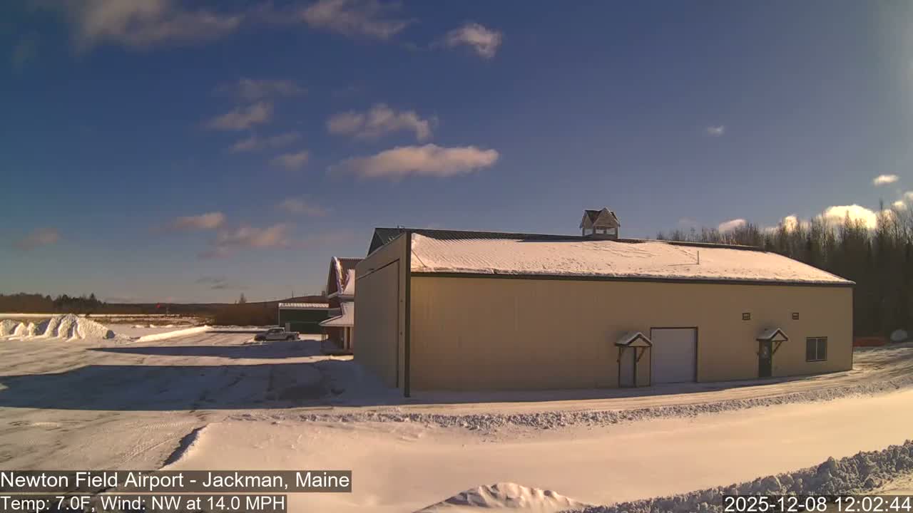 Jackman, Newton Field Airport towards East Live Cam 59B - Jackman, Somerset, Maine, USA