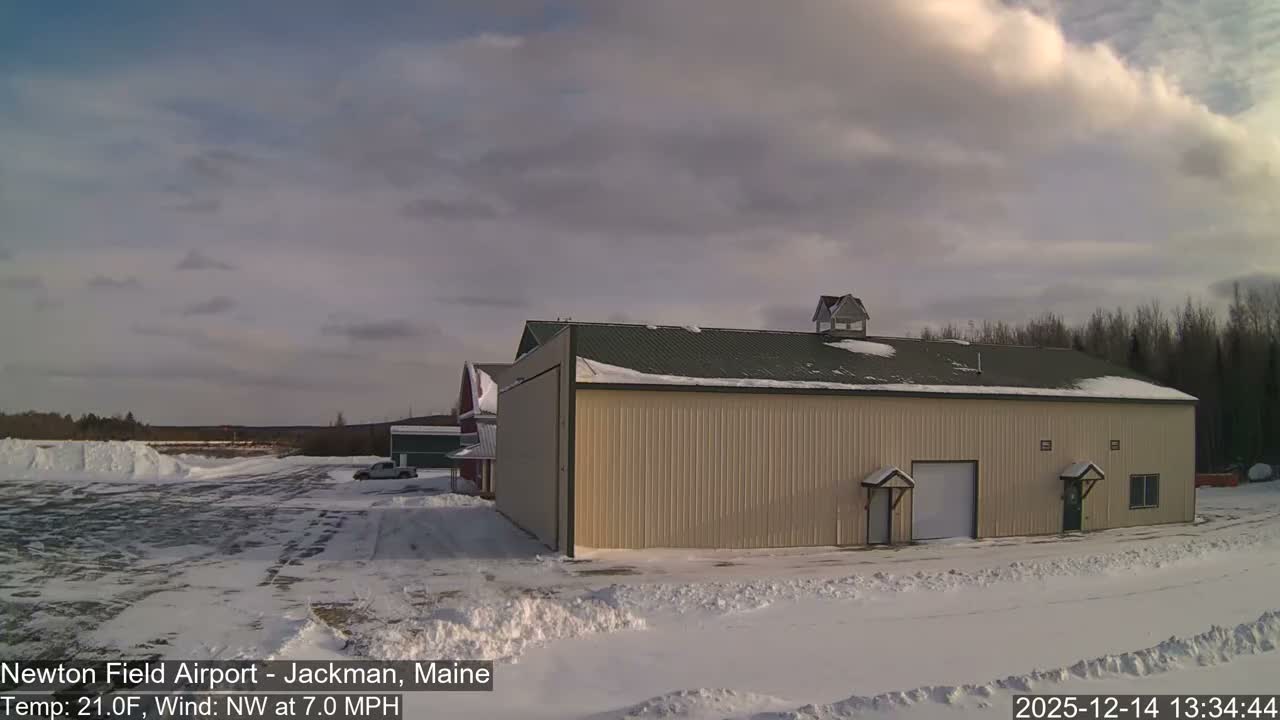 Jackman, Newton Field Airport towards East Live Cam 59B - Jackman, Somerset, Maine, USA