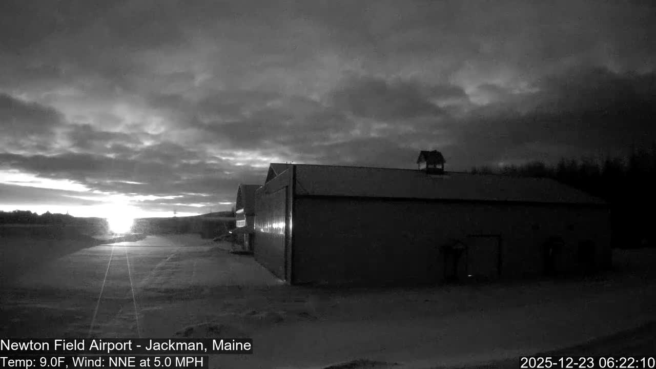 Jackman, Newton Field Airport towards East Live Cam 59B - Jackman, Somerset, Maine, USA