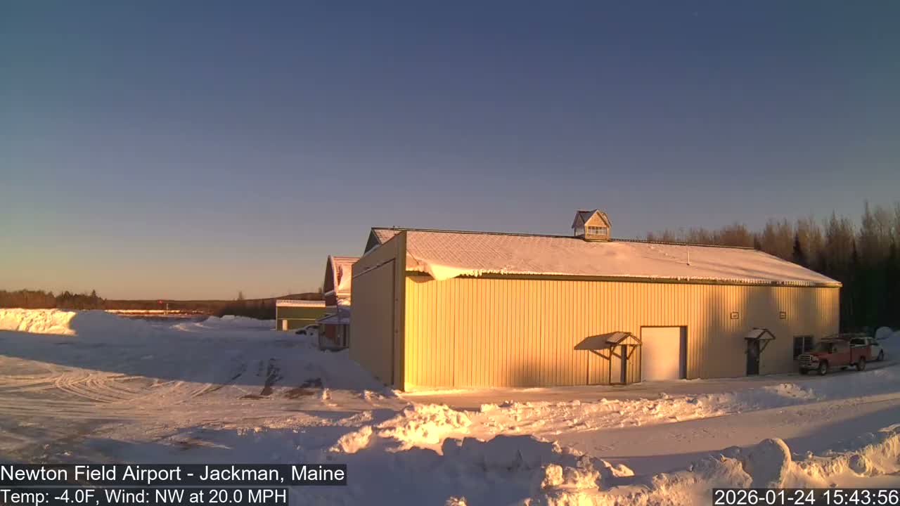 Jackman, Newton Field Airport towards East Live Cam 59B - Jackman, Somerset, Maine, USA