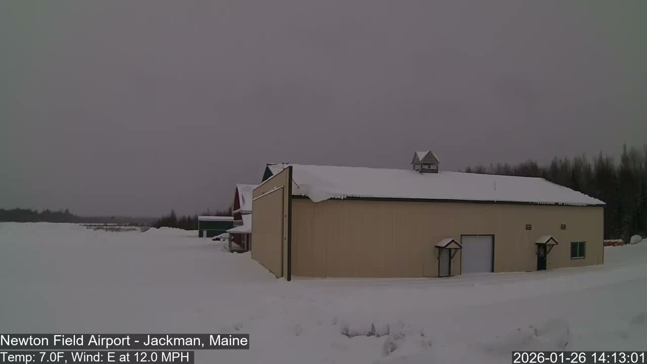 Jackman, Newton Field Airport towards East Live Cam 59B - Jackman, Somerset, Maine, USA