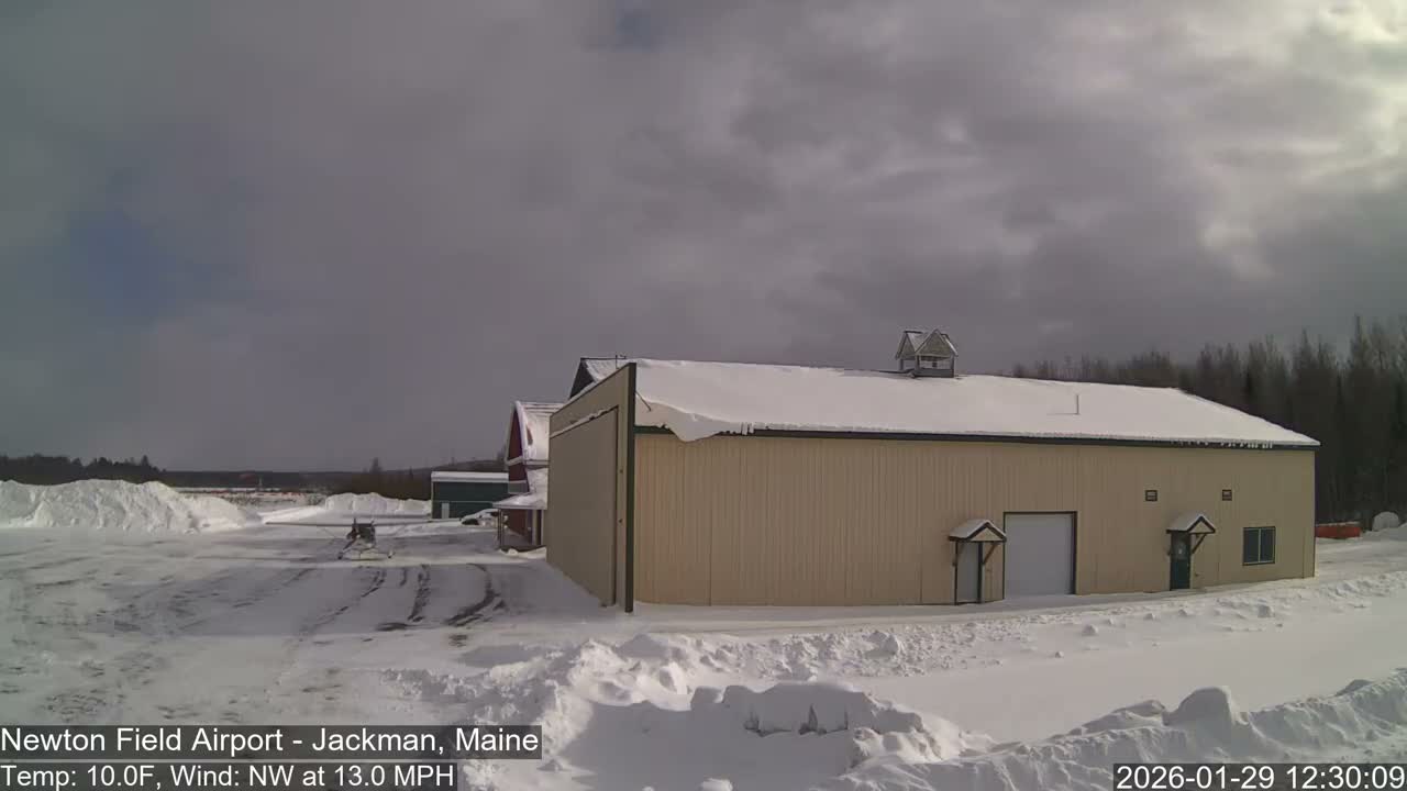 Jackman, Newton Field Airport towards East Live Cam 59B - Jackman, Somerset, Maine, USA