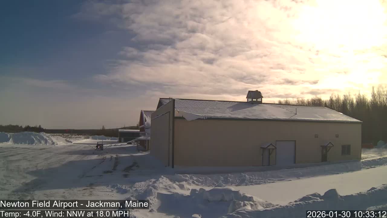 Jackman, Newton Field Airport towards East Live Cam 59B - Jackman, Somerset, Maine, USA