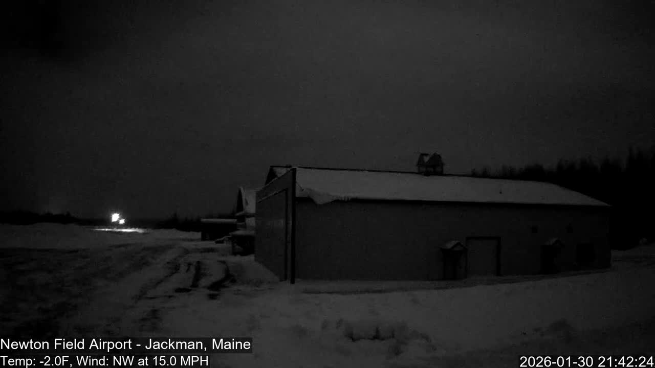 Jackman, Newton Field Airport towards East Live Cam 59B - Jackman, Somerset, Maine, USA