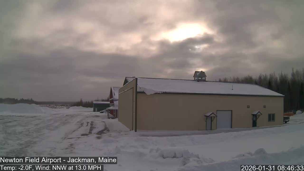 Jackman, Newton Field Airport towards East Live Cam 59B - Jackman, Somerset, Maine, USA