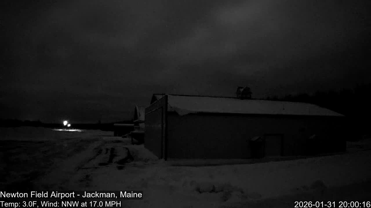 Jackman, Newton Field Airport towards East Live Cam 59B - Jackman, Somerset, Maine, USA