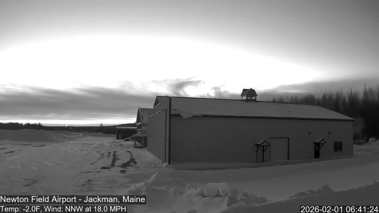 Jackman, Newton Field Airport towards East Live Cam 59B - Jackman, Somerset, Maine, USA