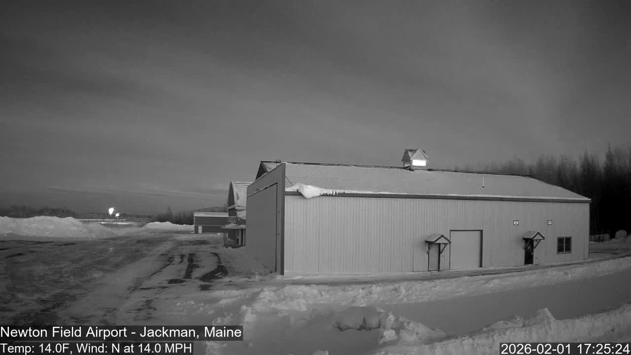Jackman, Newton Field Airport towards East Live Cam 59B - Jackman, Somerset, Maine, USA