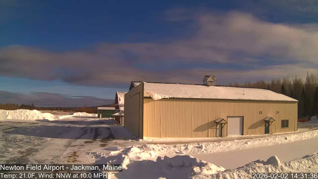 Jackman, Newton Field Airport towards East Live Cam 59B - Jackman, Somerset, Maine, USA