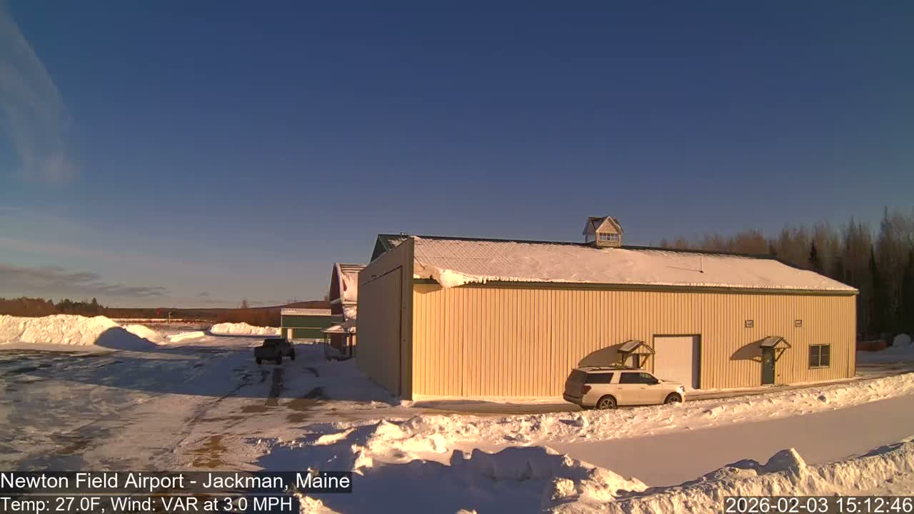Jackman, Newton Field Airport towards East Live Cam 59B - Jackman, Somerset, Maine, USA