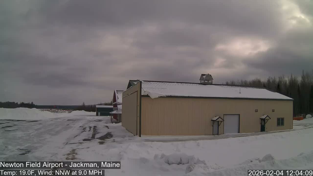 Jackman, Newton Field Airport towards East Live Cam 59B - Jackman, Somerset, Maine, USA