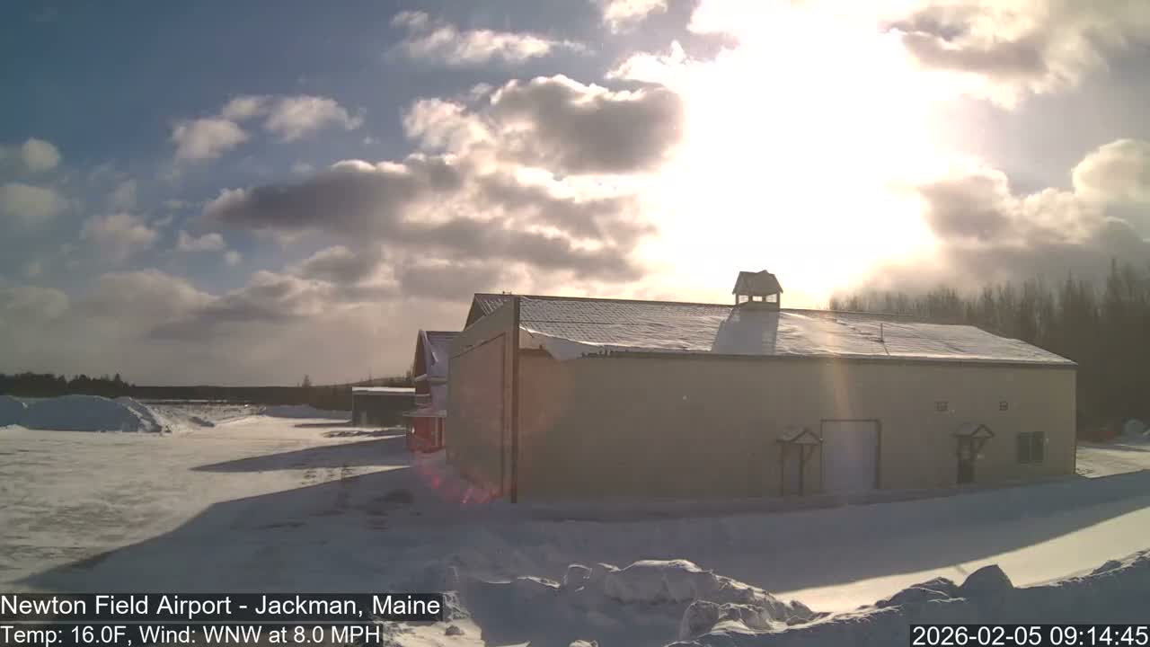 Jackman, Newton Field Airport towards East Live Cam 59B - Jackman, Somerset, Maine, USA