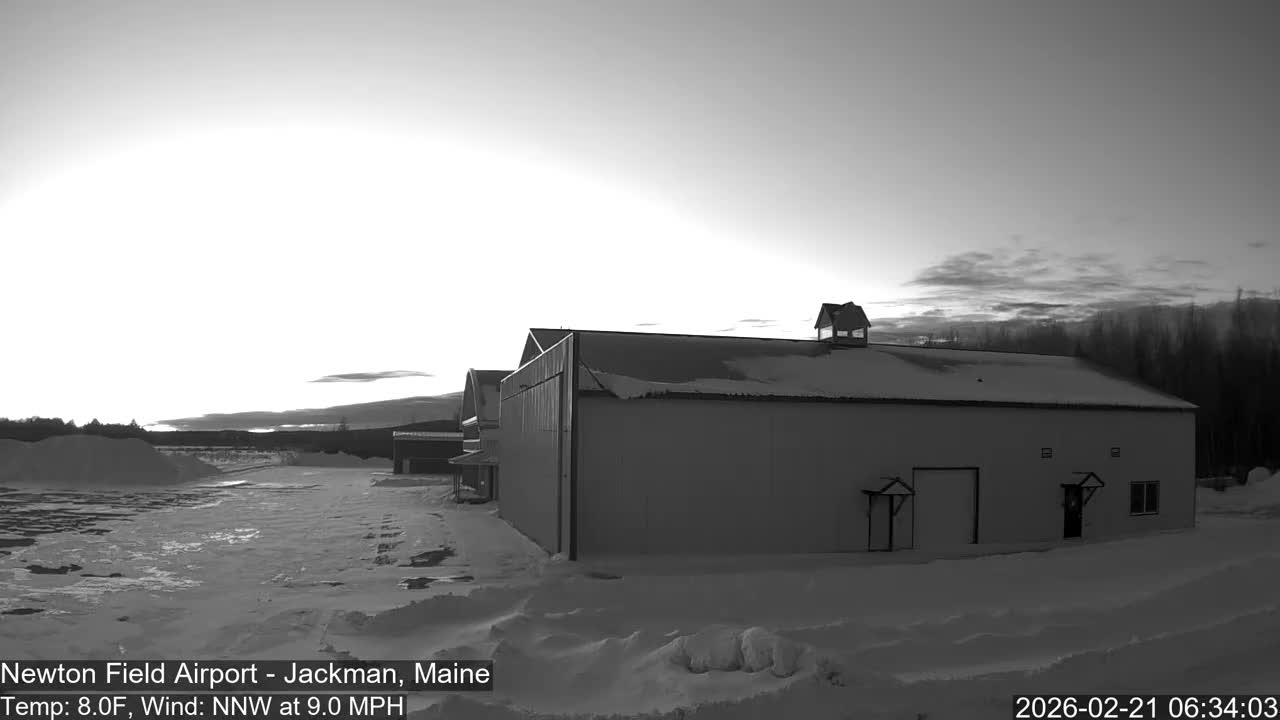 Jackman, Newton Field Airport towards East Live Cam 59B - Jackman, Somerset, Maine, USA